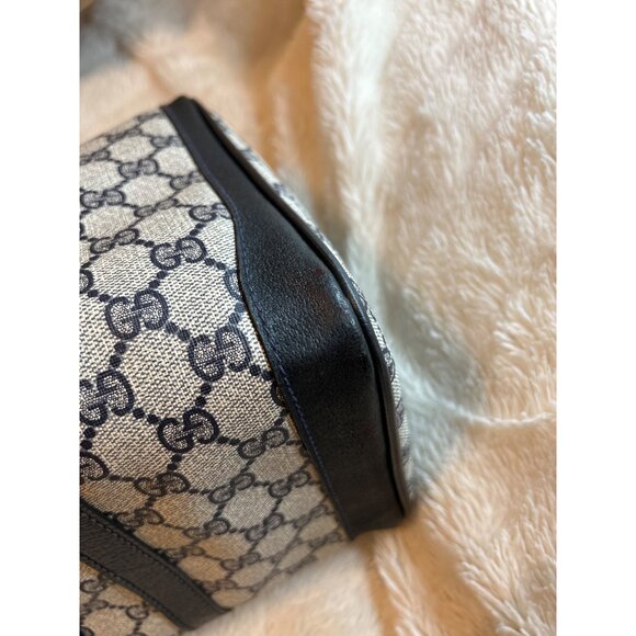 GUCCI GG Supreme Monogram Textured Dollar Calfskin Web Ophidia Boston Bag - Picture 7 of 16